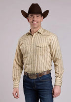 Roper 2661 Wallpaper Floral (Tan) - Men's Western Shirt — product image