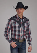 Roper 2109 Red Plaid (Black) - Men's Western Shirt