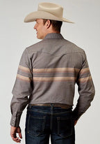 Roper 1965 Border Stripe (Grey) - Men's Western Shirt
