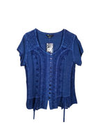Unexpectedly You Indigo Grace – Deep Blue Boho Embroidered Blouse