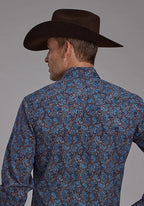 Roper 2172 River Paisley (Blue) - Men's Western Shirt