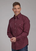 Roper 2174 Arrow Print (Red) - Men's Western Shirt — product image