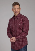 Roper 2174 Arrow Print (Red) - Men's Western Shirt — product image