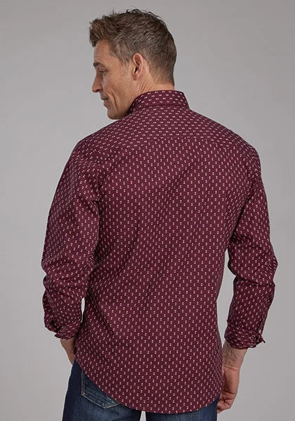 Roper 2174 Arrow Print (Red) - Men's Western Shirt