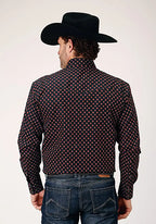 Roper Black Canyon Cottage Foulard (Black) - Men's Western Shirt