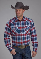 Roper 2205 Flannel (Red) - Men's Western Shirt — product image