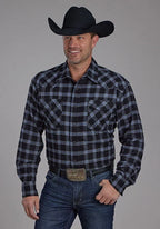 Roper 2205 Flannel (Black) - Men's Western Shirt — product image
