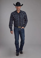 Roper 2205 Flannel (Black) - Men's Western Shirt