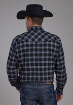 Roper 2205 Flannel (Black) - Men's Western Shirt