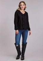 Roper 3106 Long Sleeve (Black) - Women's Blouse