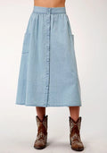 Roper 1789 Long Denim (Blue) - Women's Skirt — product image