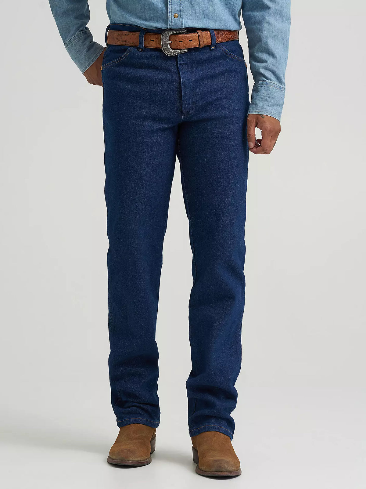 Wrangler - Men's Cowboy Cut® Navy Stretch Slim Fit Jeans - 937STR