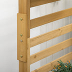 Wooden Plant Trellis Stand with 5 Planter Boxes - Natural Fir
