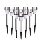 Garden Premium LED Solar Luxury Stainless Steel Lights For Yard Pathway Walkway More Pieces Outdoor