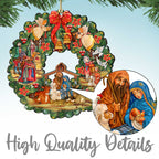 Glory to God Ball Wooden Ornaments by Gelsinger - Nativity Holiday Decor - 8021010-1722