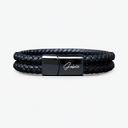 Men's Genuine Leather Double Strap Dublin Bracelet — product image