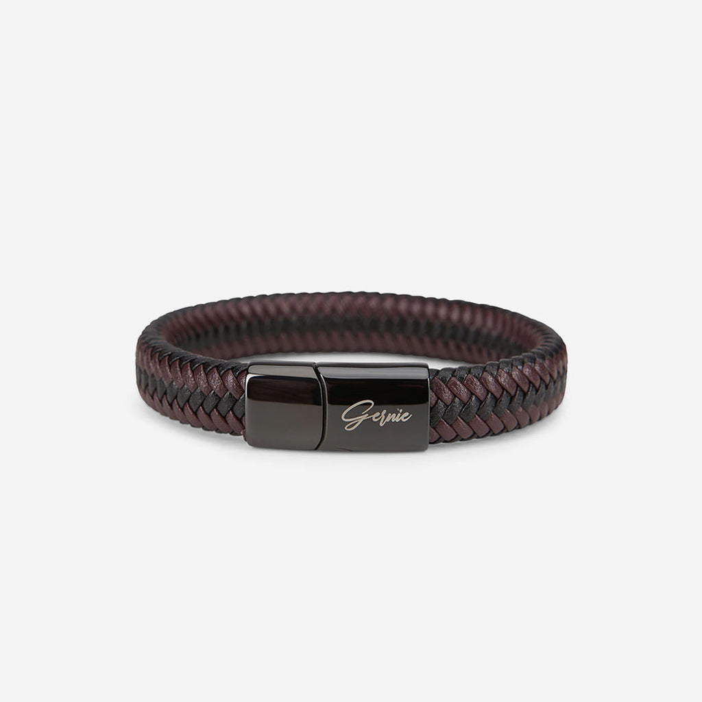 Men's Genuine Braided Leather Berkeley Bracelet — product image