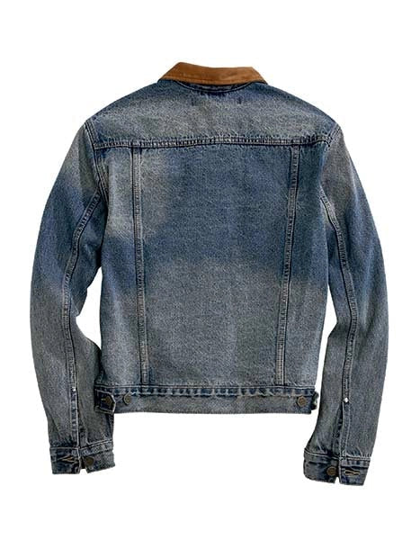 Tin Haul Suede Collar (Light Wash) - Men's Denim Jacket