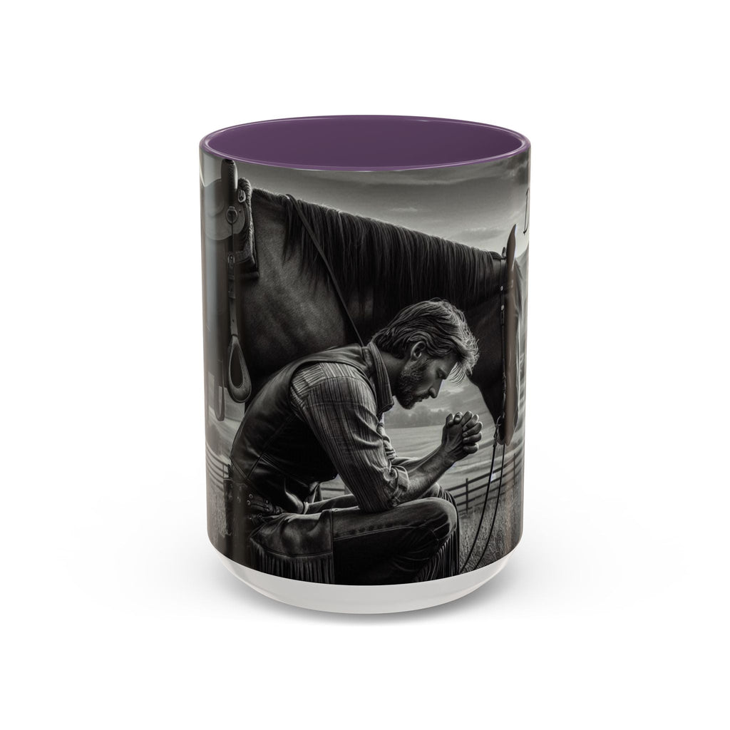 Praying Cowboy Inspirational Coffee Mug, Western Theme Mug