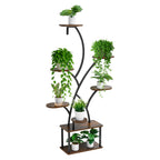 62 in Tall Indoor Plant Stand with Adjustable Grow Lights – 8-Tier Display Shelf