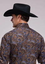 Stetson 3205 Tobacco Paisley (Brown) - Men's Western Shirt