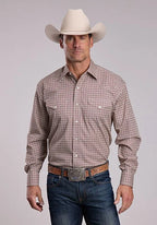 Stetson 2872 Diamond Geo (Red) - Men's Western Shirt — product image