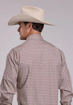 Stetson 2872 Diamond Geo (Red) - Men's Western Shirt