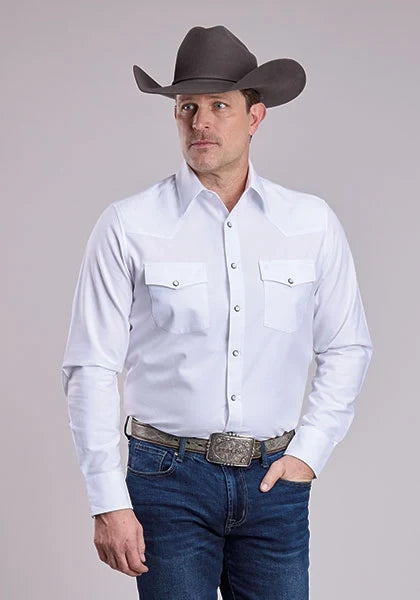 Stetson 2768 Soft Oxford (White) - Men's Western Shirt — product image
