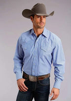 Stetson 0898 Candy Stripe (Blue) - Men's Western Shirt — product image