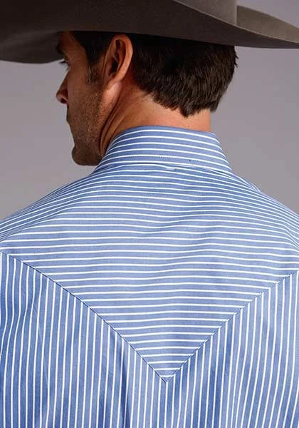 Stetson 0898 Candy Stripe (Blue) - Men's Western Shirt
