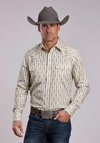 Stetson 2875 Southwest Stripe (Cream) - Men's Western Shirt — product image