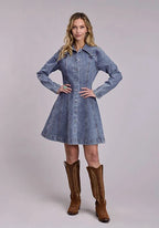 Stetson Princess Seaming (Light Wash) - Women's Denim Dress — product image