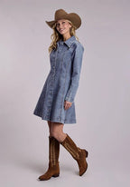 Stetson Princess Seaming (Light Wash) - Women's Denim Dress