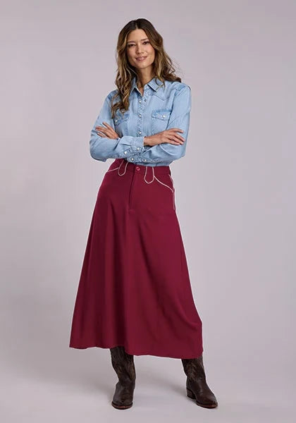 Stetson 3155 Solid Rayon (Wine) - Women's Skirt — product image