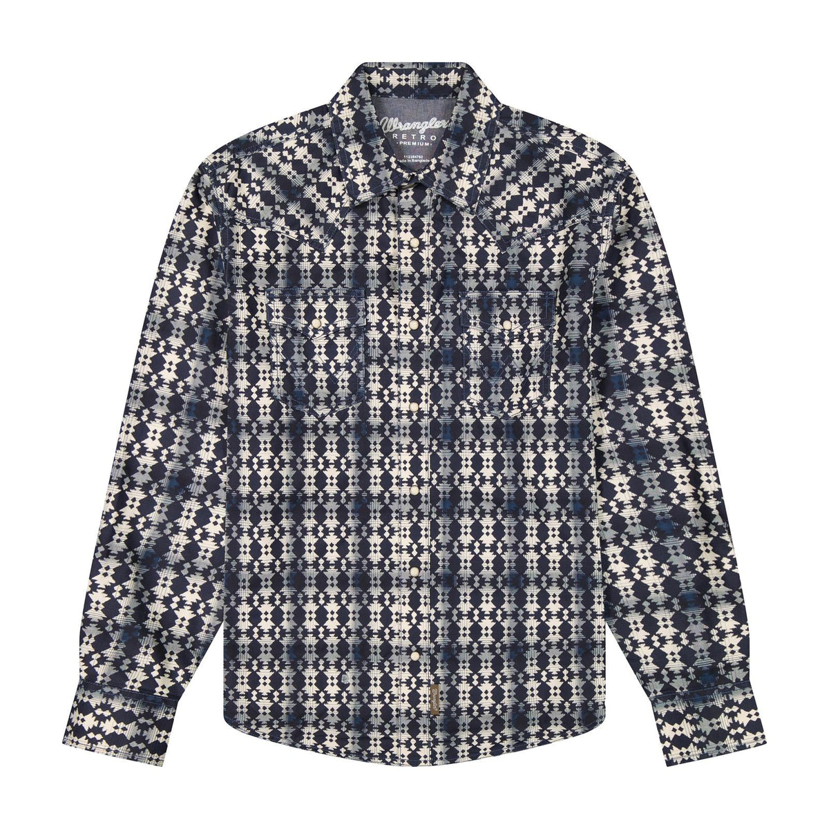 Men's Wrangler Retro® Premium Long Sleeve Snap Shirt - Modern Fit - 112384762