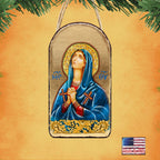 Mother of God Religious Christian Sacred Icon Ornament - Inspirational Icon Decor - 87014