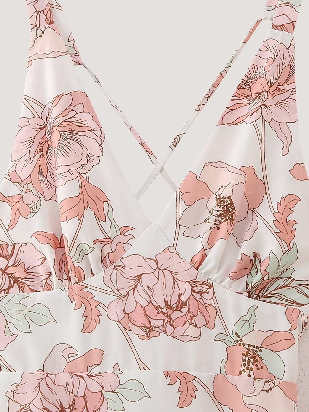 Women's Floral Asymmetrical Tiered Midi Dress