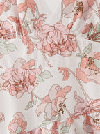 Women's Floral Asymmetrical Tiered Midi Dress