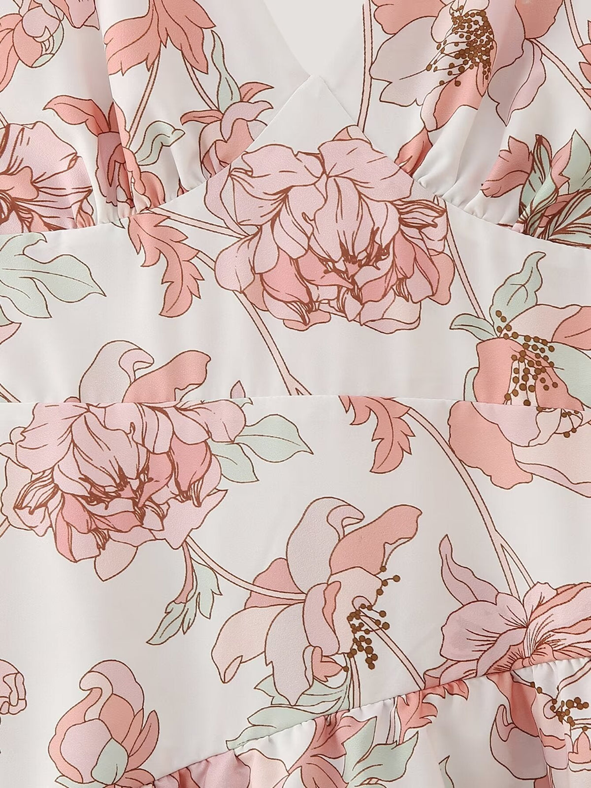 Women's Floral Asymmetrical Tiered Midi Dress