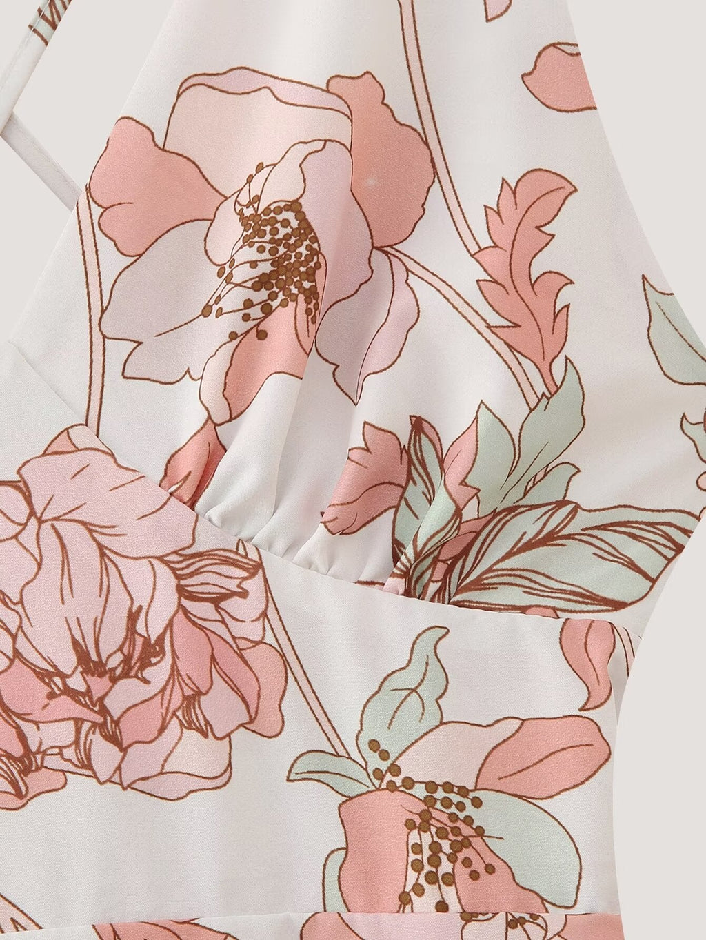 Women's Floral Asymmetrical Tiered Midi Dress
