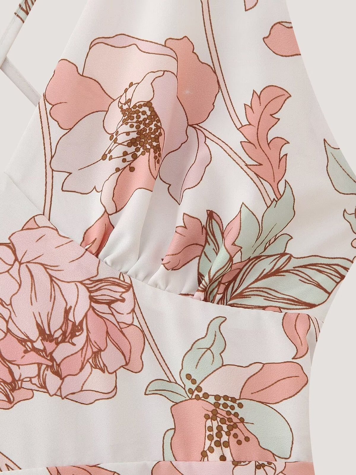 Women's Floral Asymmetrical Tiered Midi Dress