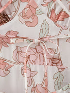 Women's Floral Asymmetrical Tiered Midi Dress