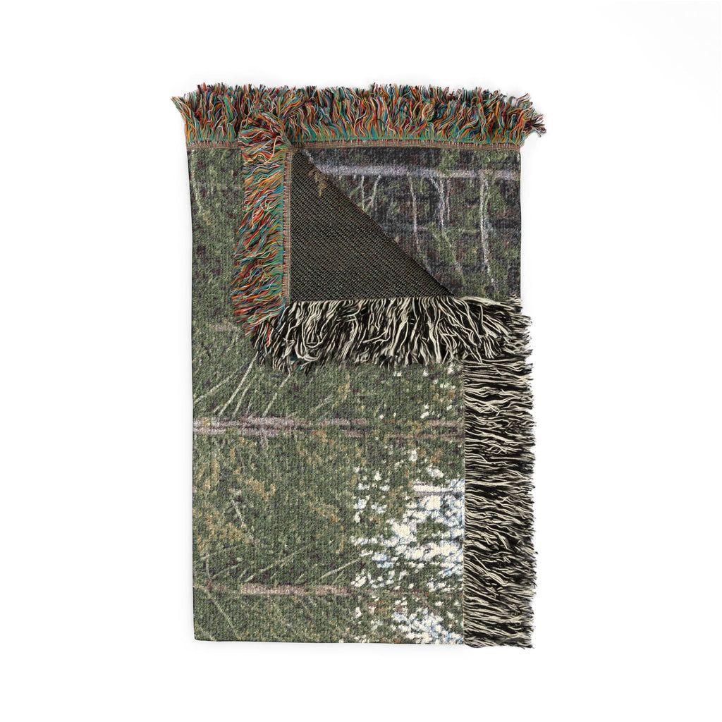 Bison Woven Throw Blanket — Rustic Woodland Home Decor