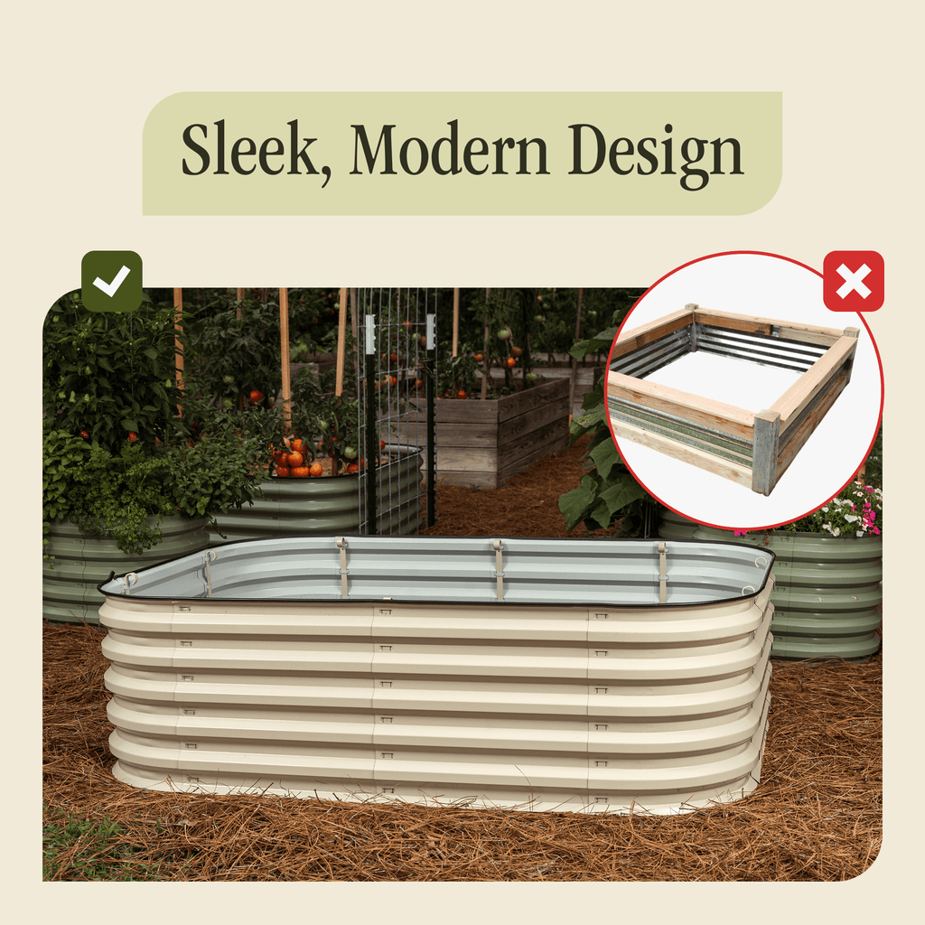 Modular Metal Raised Garden Bed Kit – Tool-Free Assembly, 6-in-1 & 9-in-1 Layouts