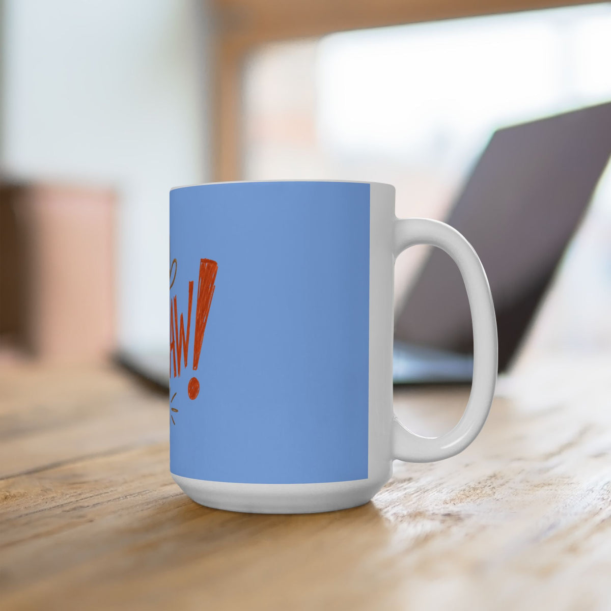 Western Cowgirl "Yeehaw" Ceramic Mug, Sky Blue