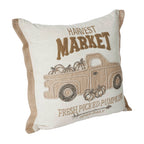 Autumn Fall Farmhouse Pumpkin Truck Decorative Throw Pillow 18x18 Home Accent