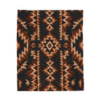The Mesa Noir Western Plush Blanket