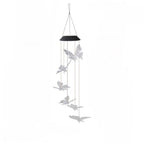 Solar Powered LED Wind Chime Light Hanging Color-Changing Yard Garden Butterfly Lamp Decor