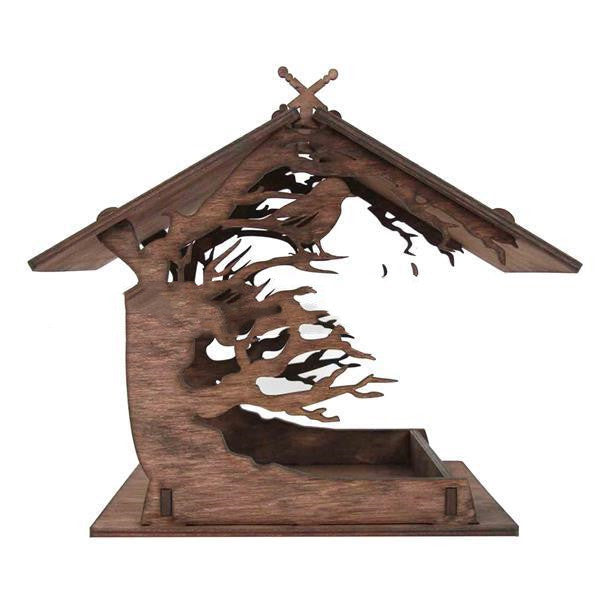 Wooden Home Garden Outdoor Bird Feeder Garden Pendant Decoration Feeder — product image