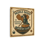 Farmer Division Metal Sign Rustic Barn Decor, Funny Farmhouse Wall Art, Paddle Daddy Country Club Gift for Farmers Tractor Lovers